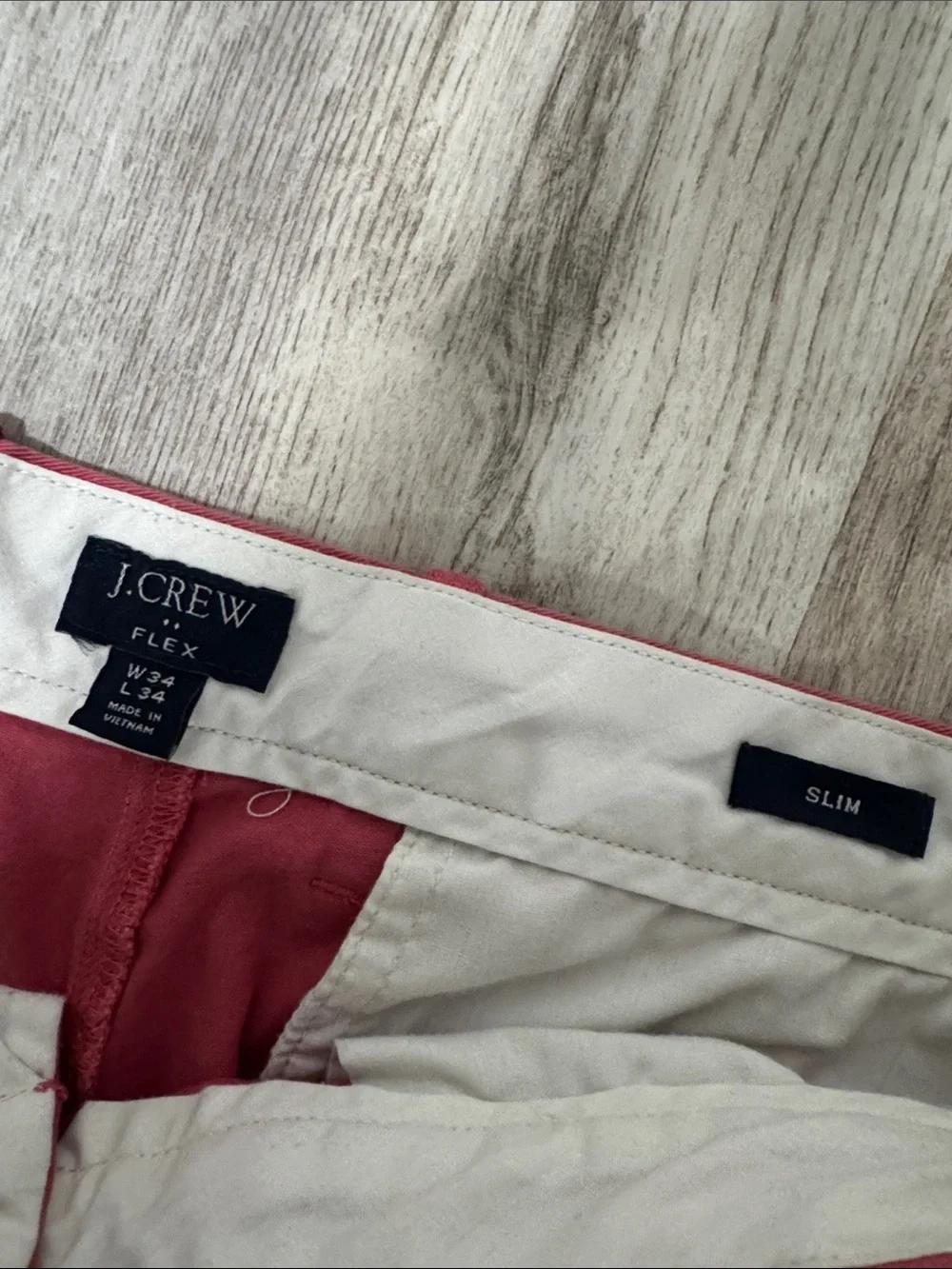 J. Crew Men's Crimson Red Chino Pants